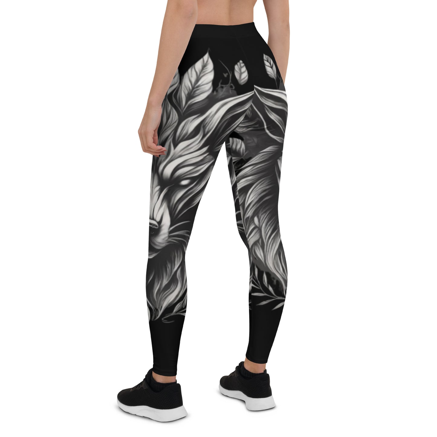 Geometric wolf leggings