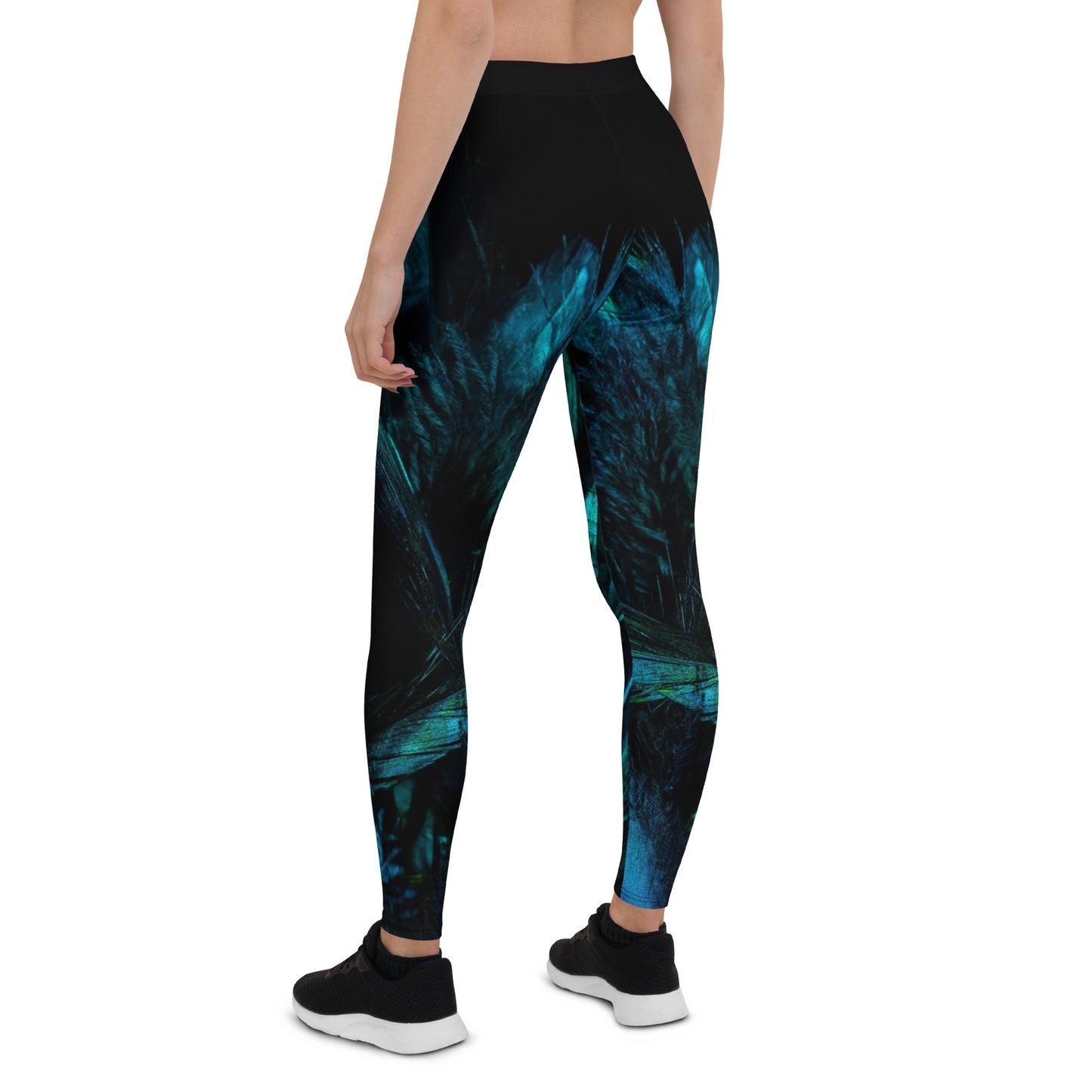 Blue neon leggings