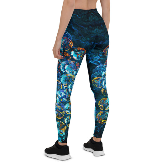 Neon color bubble leggings