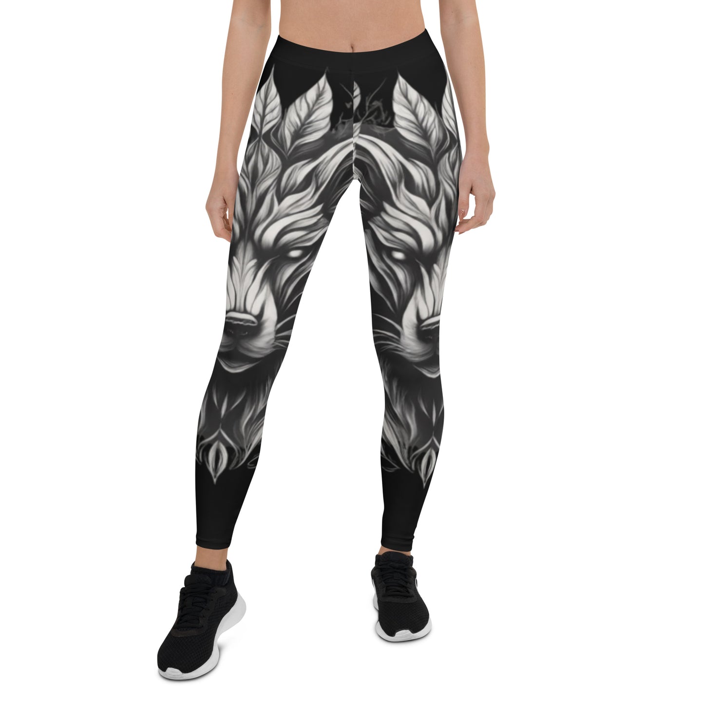 Geometric wolf leggings