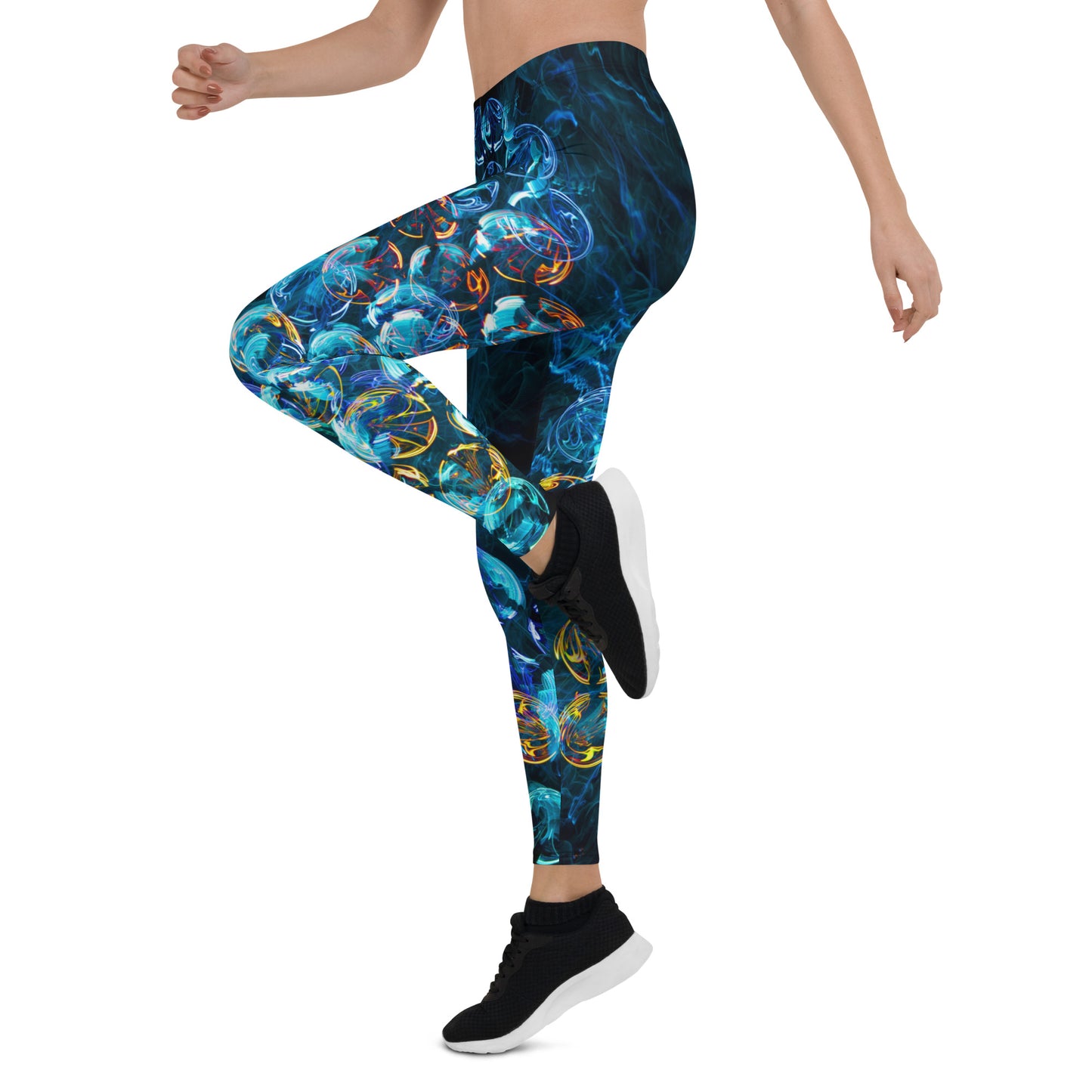 Neon color bubble leggings