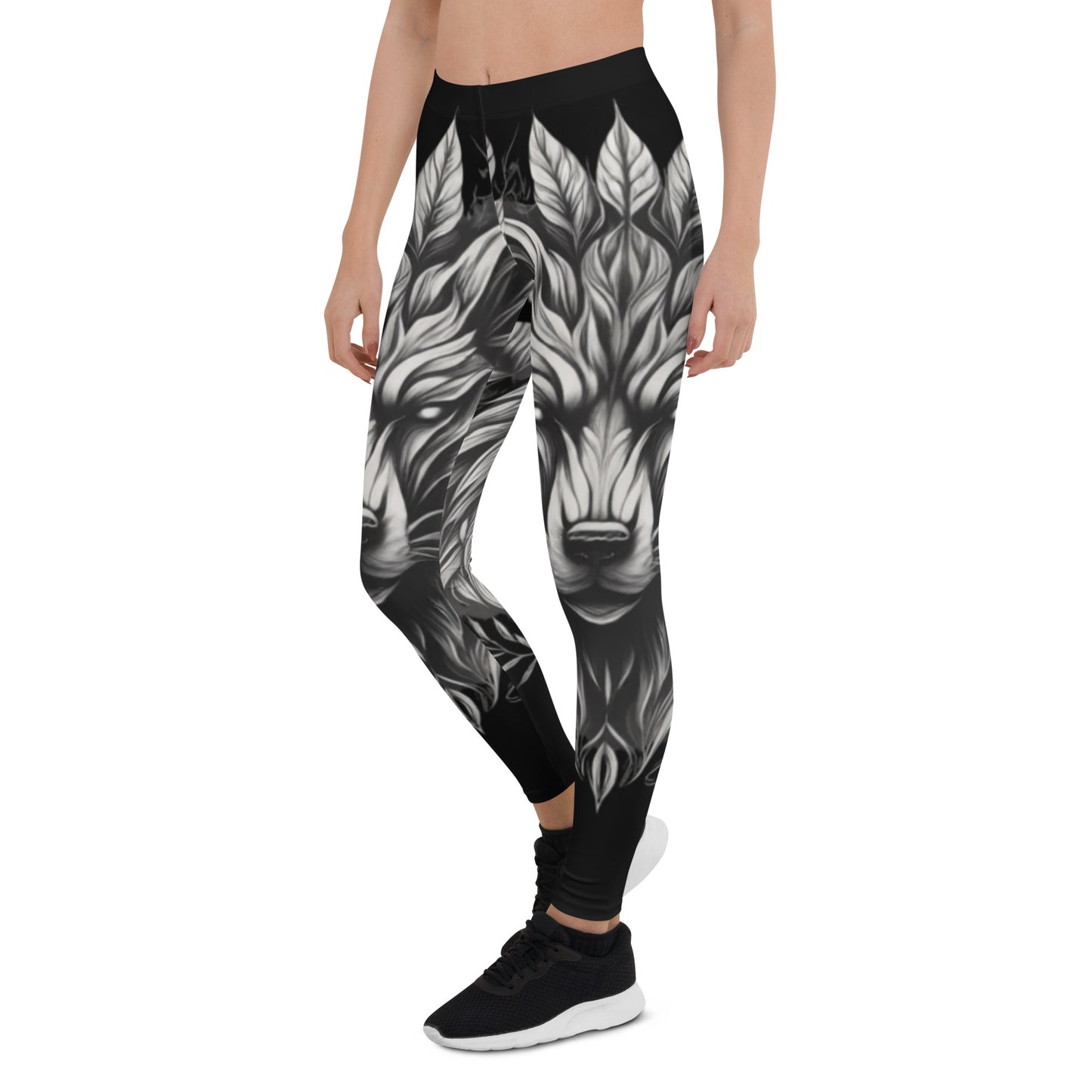 Geometric wolf leggings