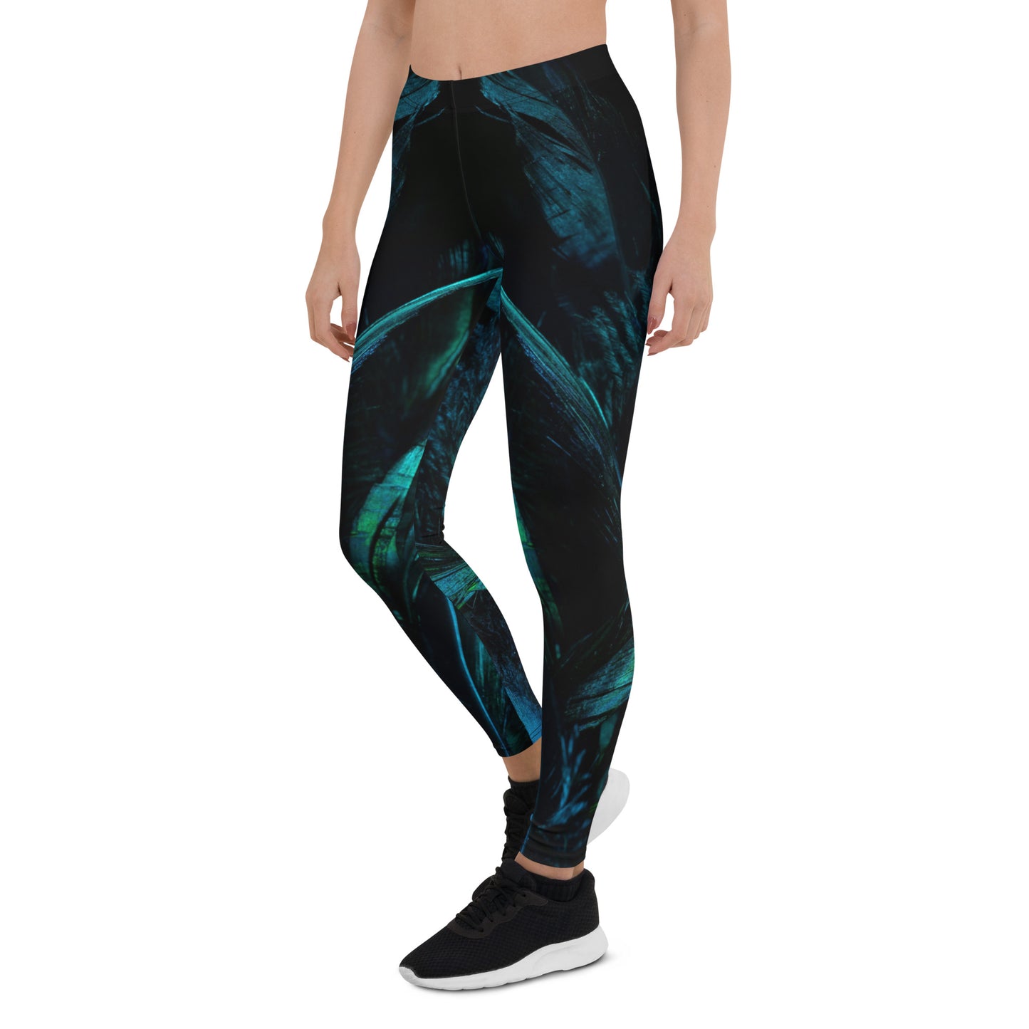 Blue neon leggings