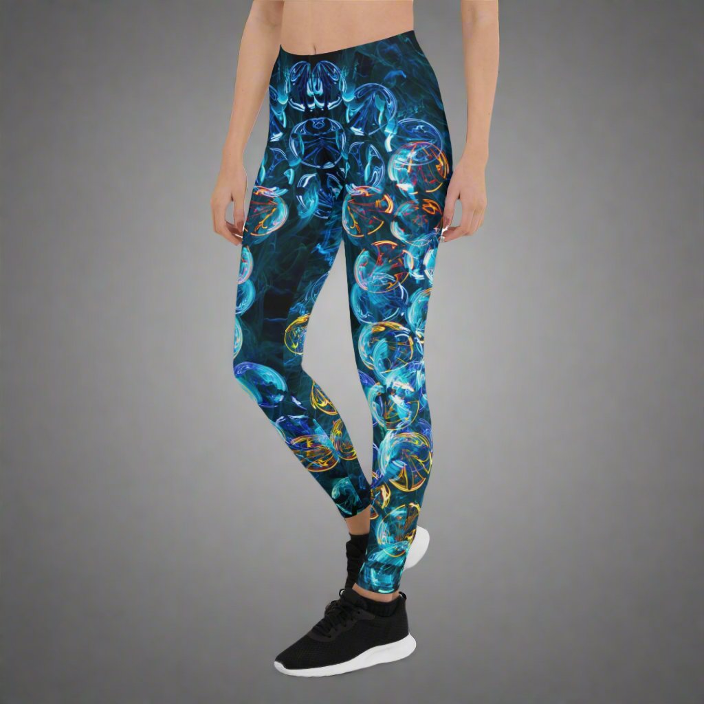 Neon color bubble leggings