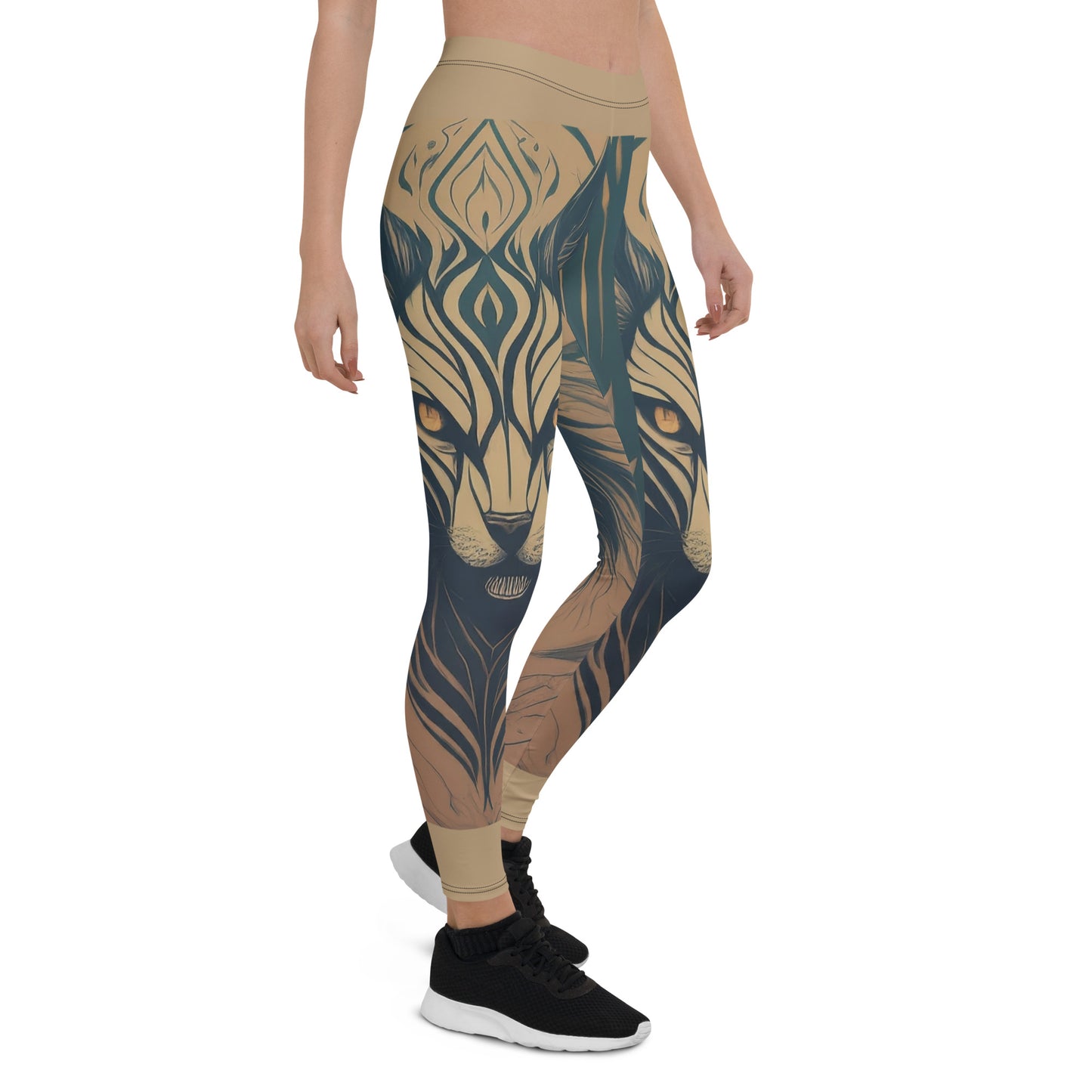 Cat geometric leggings