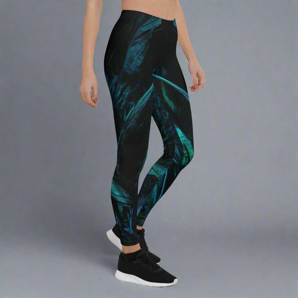 Blue neon leggings