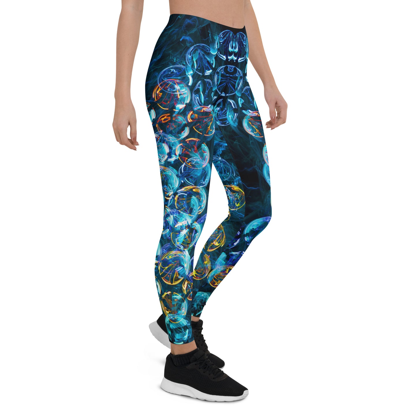 Neon color bubble leggings